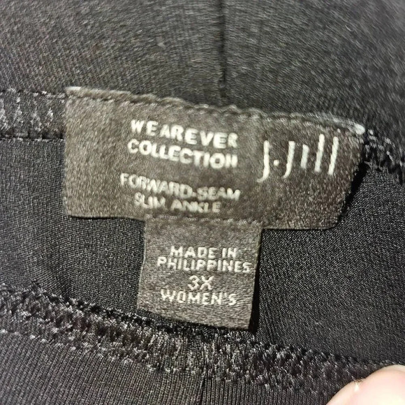 J Jill Wearever Collection Womens Black Forward Seam Slim Ankle Pants 3X - Picture 3 of 4
